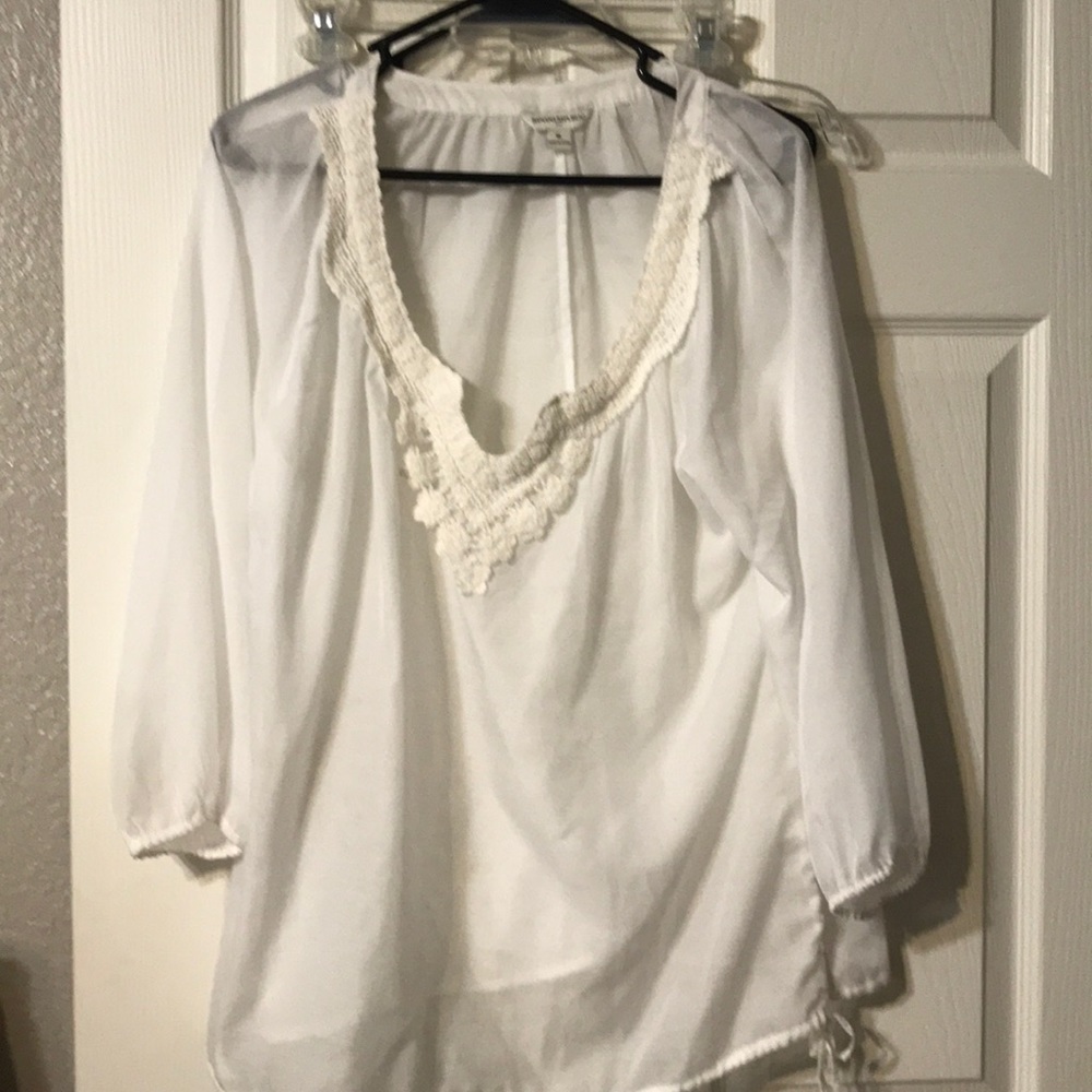 Sheer white top